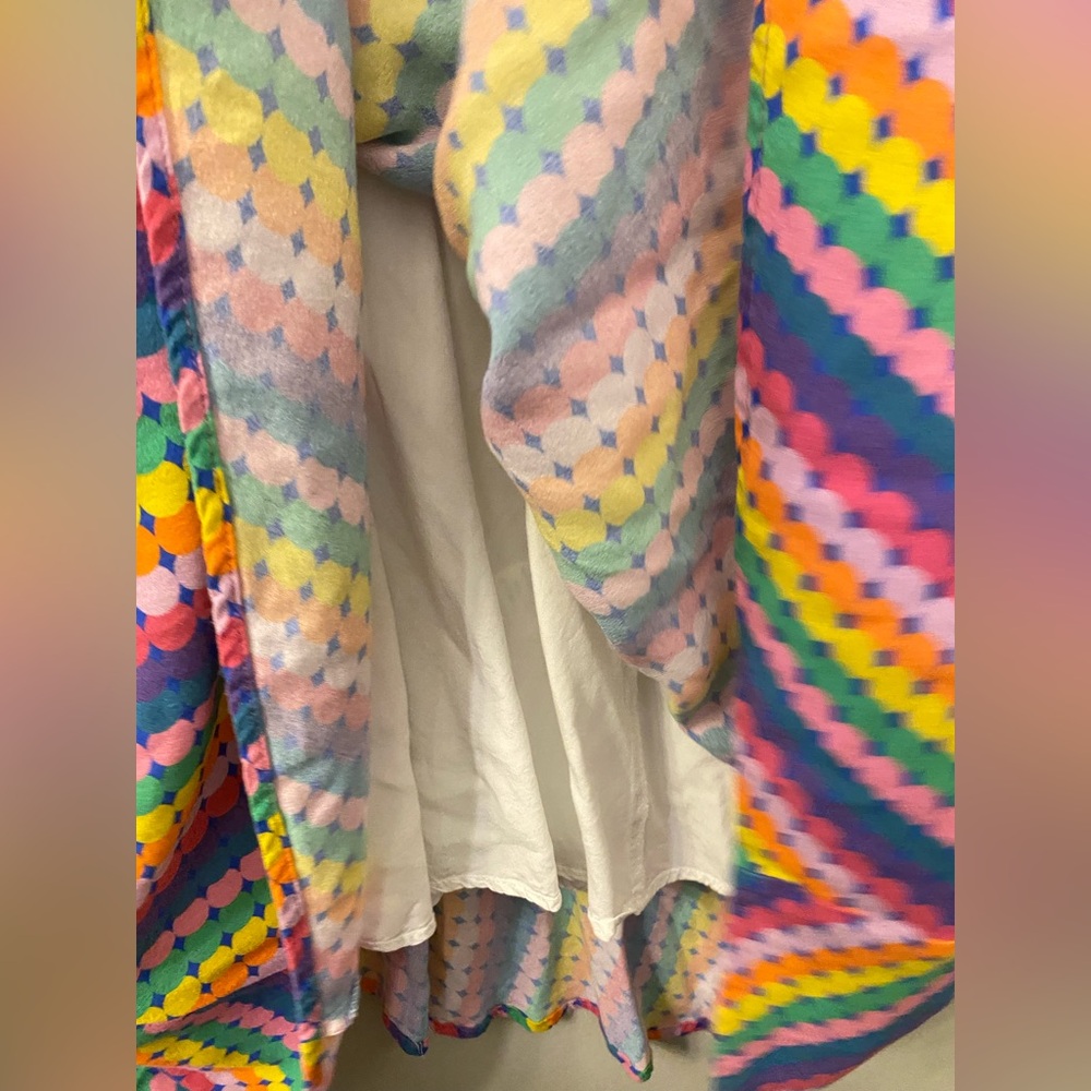 Olivia Rubin Agnes Rainbow Maxi Dress Size 4 Bold Boho Designer Maximalist - Picture 10 of 16
